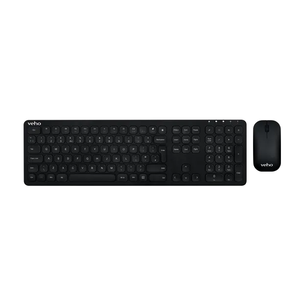 Veho HUT8 WZ-1 2.4ghz slimline wireless keyboard & scroll mouse set.