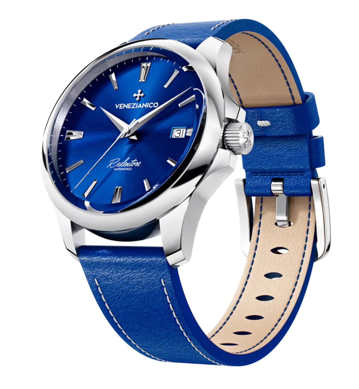 Venezianico Automatic Watch Blue Leather Redentore 40 1221502