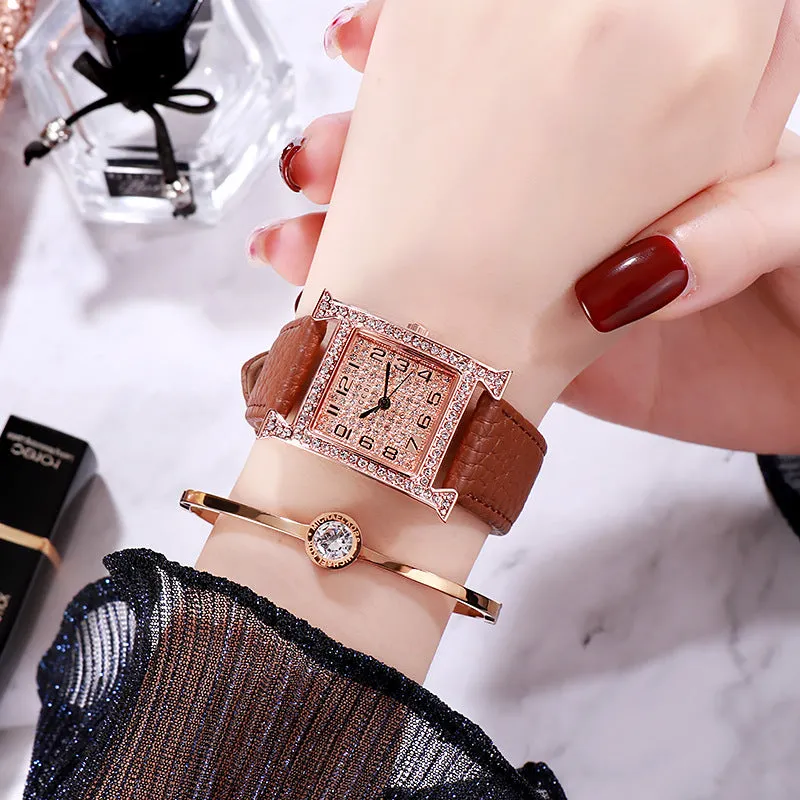 Vintage Square Dial Women's Watch