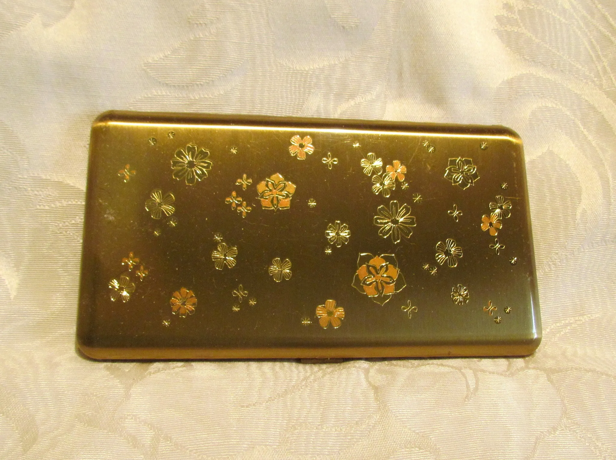 Wadsworth Cigarette Case 1950s Gold Business Card Case Or Credit Card Holder