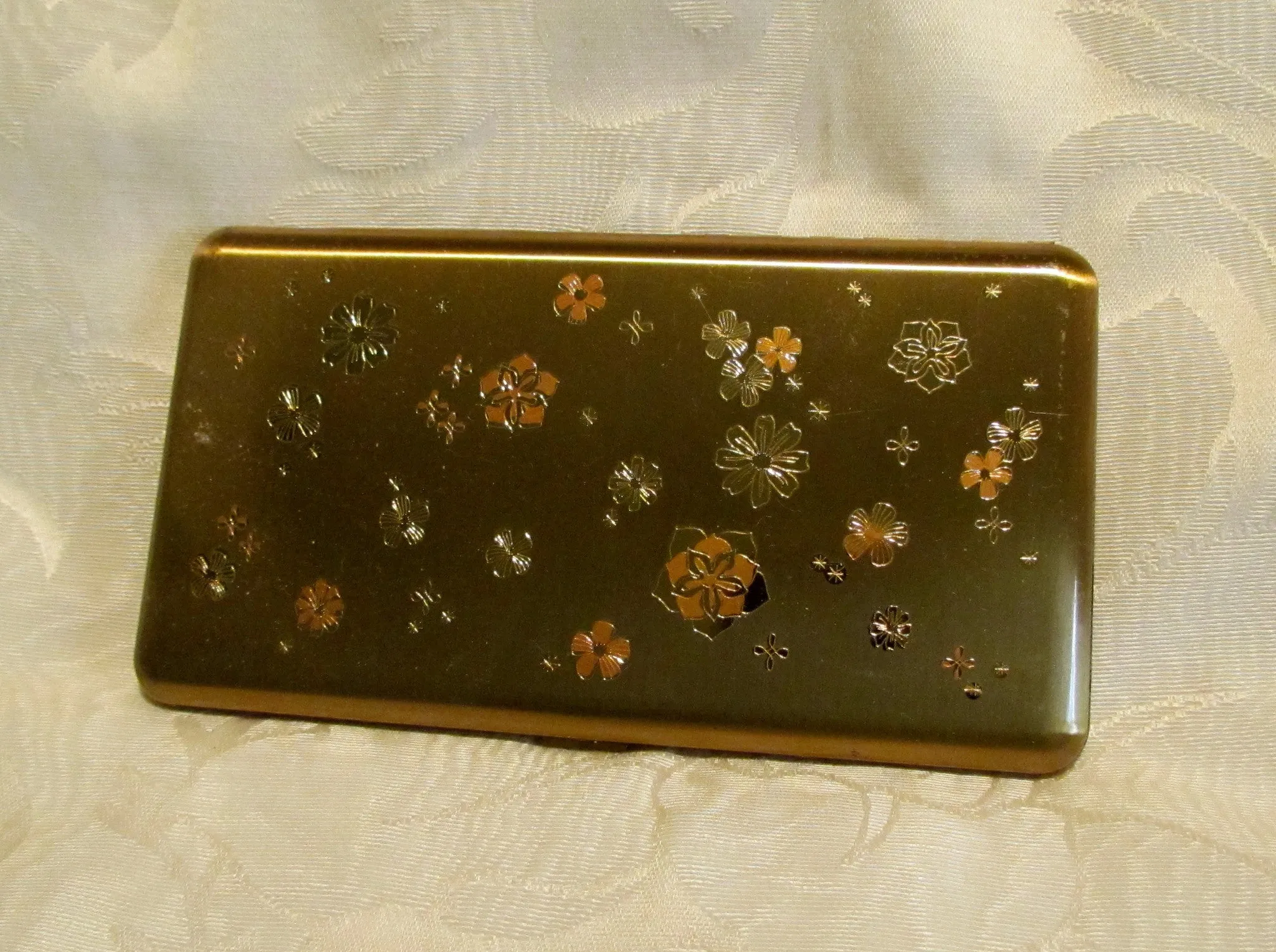 Wadsworth Cigarette Case 1950s Gold Business Card Case Or Credit Card Holder