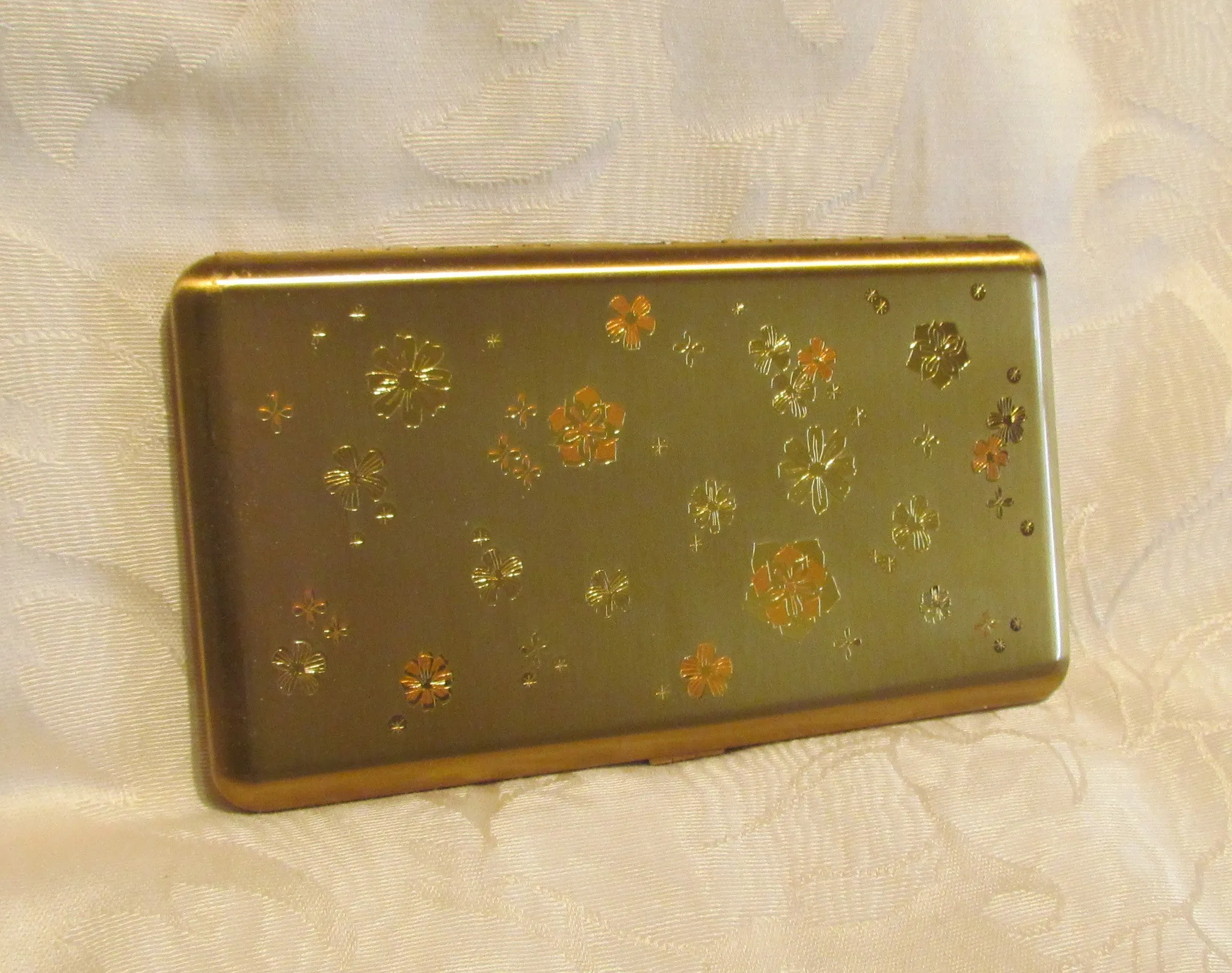 Wadsworth Cigarette Case 1950s Gold Business Card Case Or Credit Card Holder