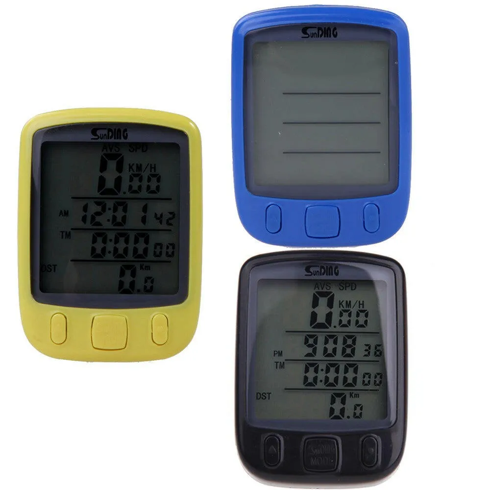 Wireless Bike Bicycle Cycling Computer Odometer Speedometer LCD Backlight Backlit Waterproof Multifunction