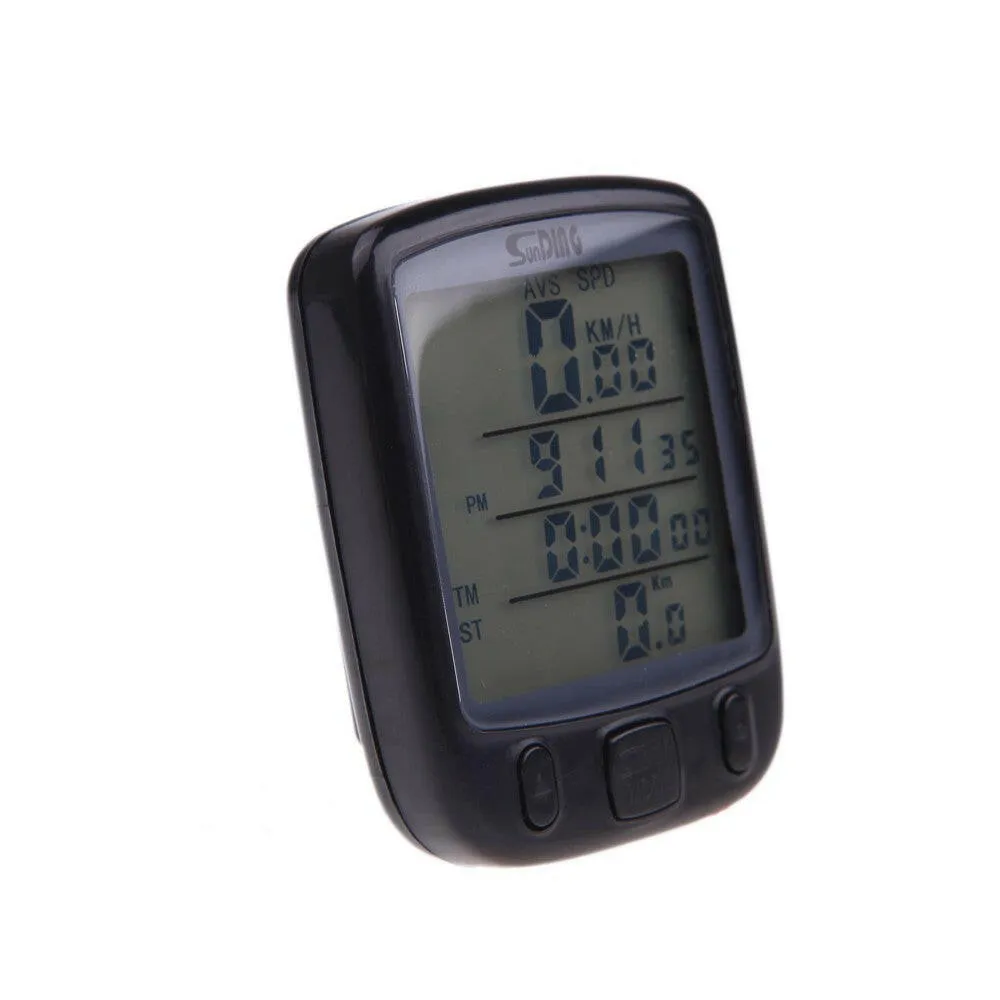 Wireless Bike Bicycle Cycling Computer Odometer Speedometer LCD Backlight Backlit Waterproof Multifunction