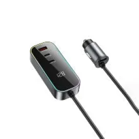 Wiwu 120W Pd Qc Kirsite Extend Fast Car Charger Multi-Port - Black