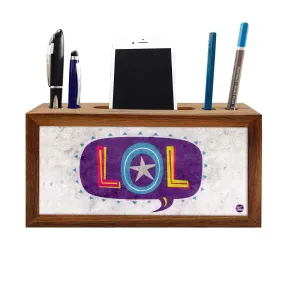 Wooden desk organizer  - Lol