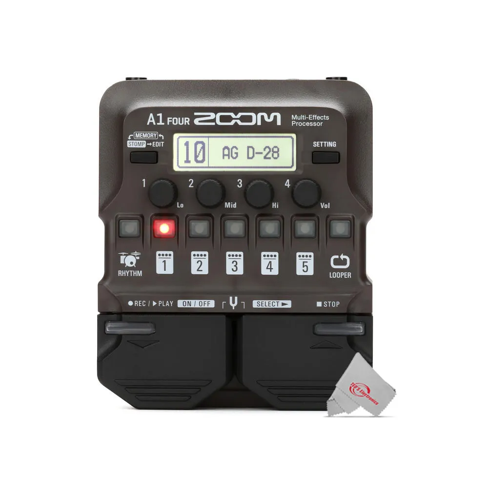 Zoom A1 Four Acoustic Instrument Multi-Effect Processor   Power Supply   Battery & Charger